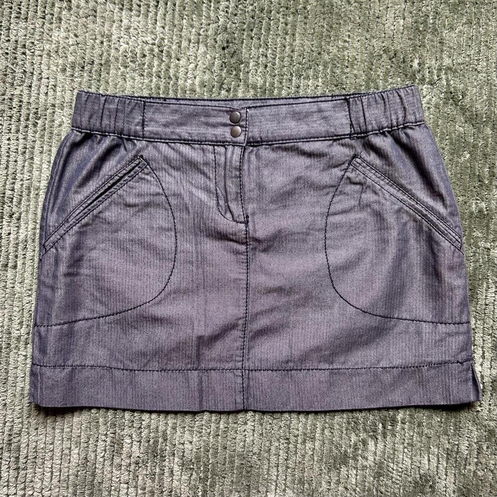 Vintage Y2K Sisley Gray Mini Skirt with Pockets — Women's Size S